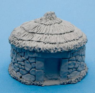 Large Round Hut with Grass Roof